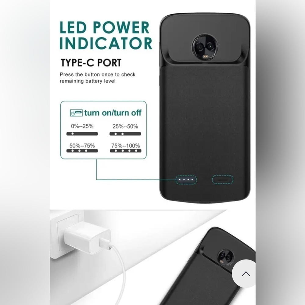 NEWDERY Slim Power Case for MOTO G6 Power Bank Hard to Find - Picture 8 of 16